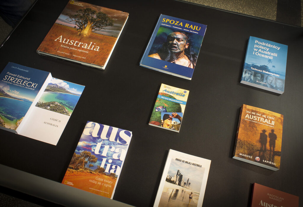 wystawa książek z motywem Australia